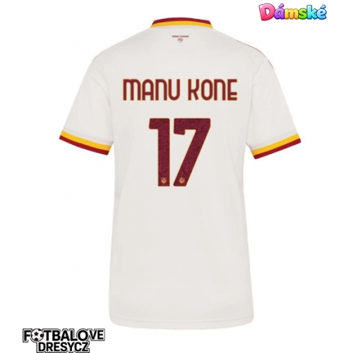 AS Roma Manu Kone #17 Dámské Venkovní Dres 2026-27 Krátký Rukáv AS Roma Manu Kone #17 Dámské Venkovní Dres 2026-27 Krátký Rukáv